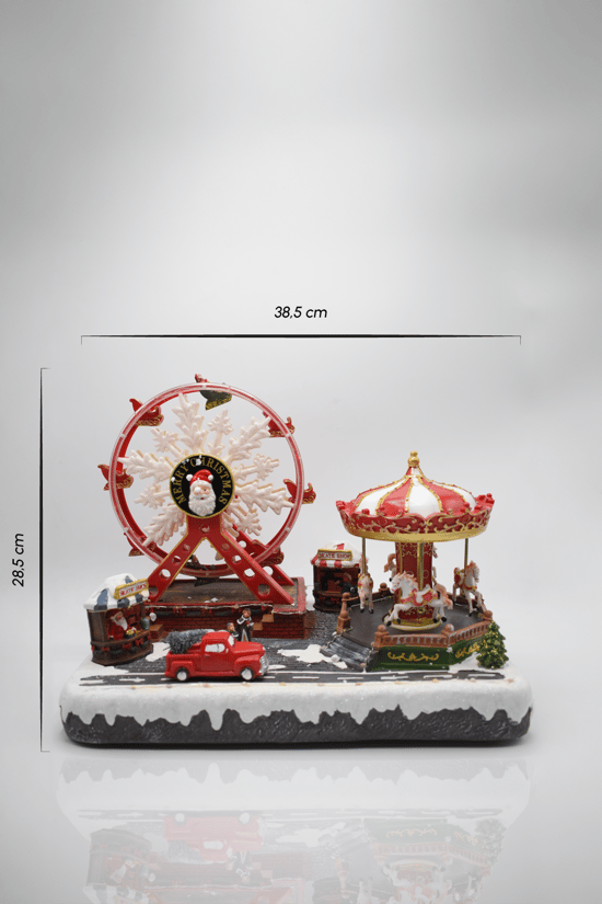 Waldern Premium Collection Dekoratif Lunapark Temalı Yılbaşı Süs 38*28 cm