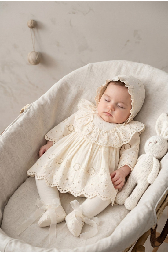 KIZ BEBEK LOTUS 4'LÜ PREMİUM 4'LÜ %100 PAMUK METLÜT SETİ 0-3/3-6 AY YENİDOĞAN KIZ BEBEK