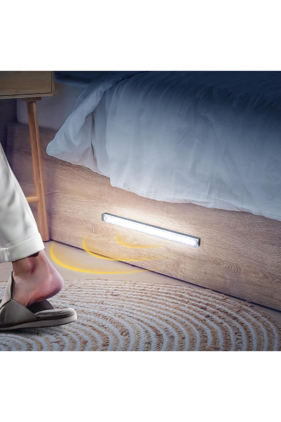 30 Cm Sensörlü Şarjlı Şerit Led Işık 3in1 Beyaz-Gün Işığı-Nötr Renk