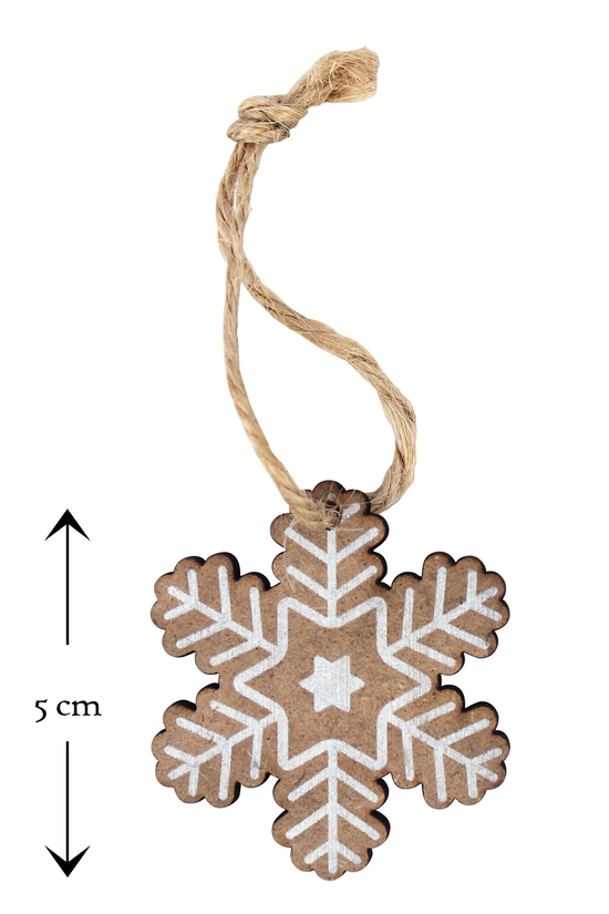 6lı Kar Tanesi 8 Cm Yılbaşı Süs
