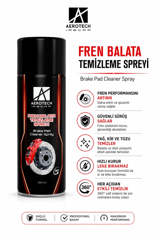 AEROTECH FREN BALATA TEMİZLEME SPREYİ 500 ML