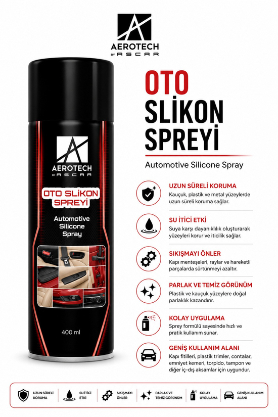 AEROTECH OTO SİLİKON SPREYİ 400 ML