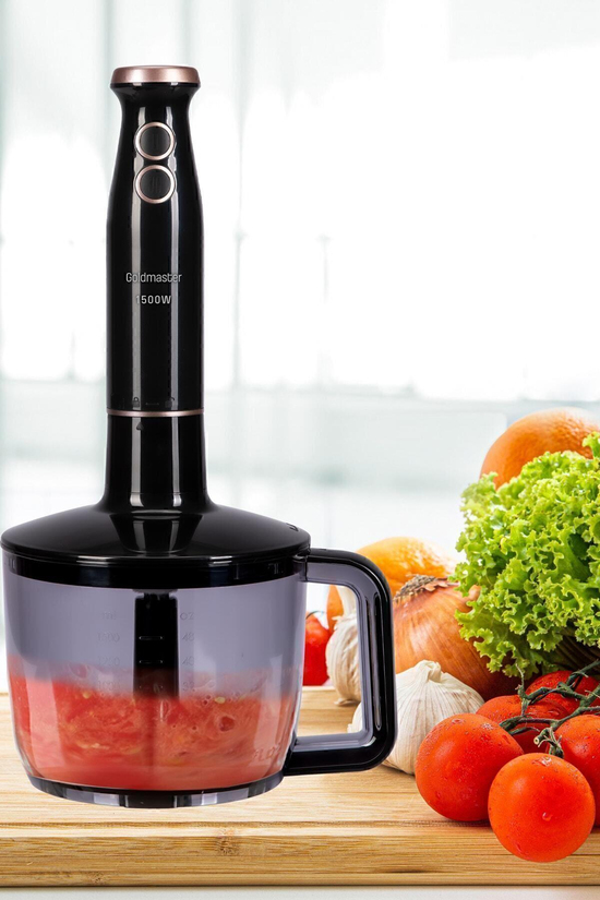 Bestmax Siyah Gold Geniş Hazneli 1500w Paslanmaz Çelik 3in1 Multi Blender