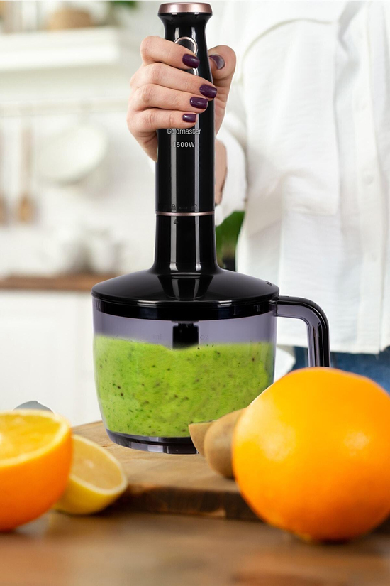 Bestmax Siyah Gold Geniş Hazneli 1500w Paslanmaz Çelik 3in1 Multi Blender