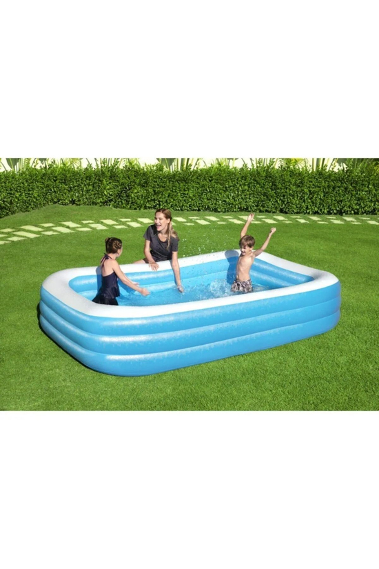 Bestway Jumbo Boy Deluxe Dikdörtgen Şişme Aile Havuzu -54009 305x183x56cm
