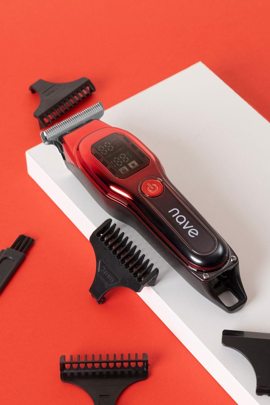 BQ-02 T Bıçaklı Şarjlı Tıraş Makinesi LED Ekranlı, Profesyonel Sakal & Saç Kesim