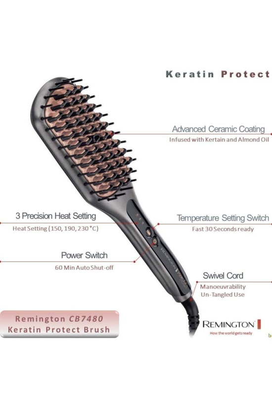 CB7480 Keratin Protect Saç Düzleştirici Tarak