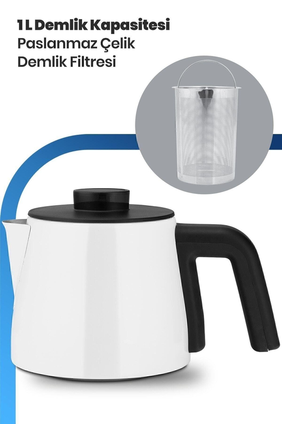 Chaidem Xl 2200 Watt Paslanmaz Çelik Damlatmaz Çelik Çay Makinesi Ve Su Isıtıcısı Süt Beyazı