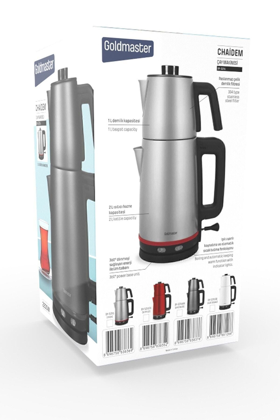 Chaidem Xl 2200 Watt Paslanmaz Çelik Damlatmaz Çelik Çay Makinesi Ve Su Isıtıcısı Inox