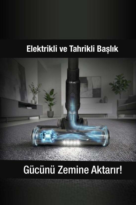 Fantom P6000 Elektrikli Dikey Süpürge Siyah