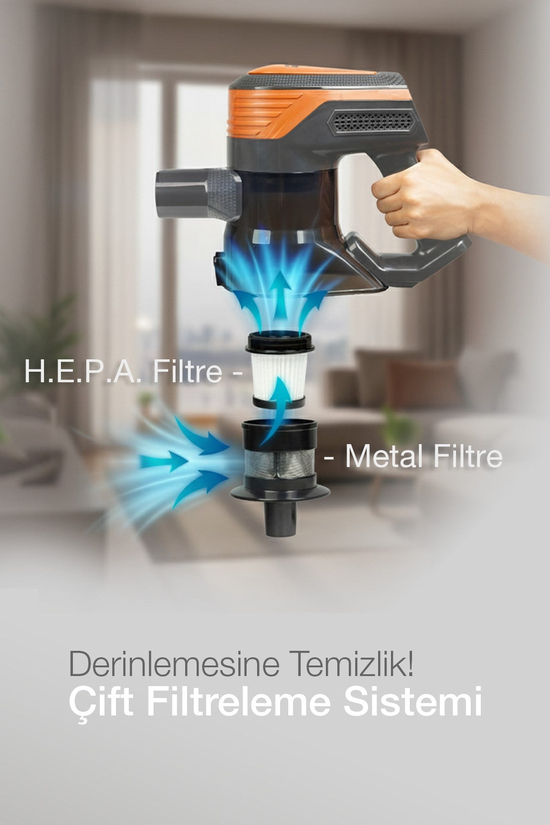 Fantom P6000 Elektrikli Dikey Süpürge Antrasit