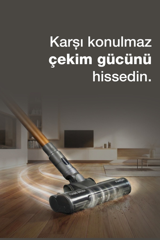 Fantom P6100 Plus Elektrikli Dikey Süpürge Gri