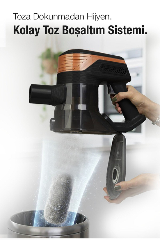 Fantom P6100 Plus Elektrikli Dikey Süpürge Siyah
