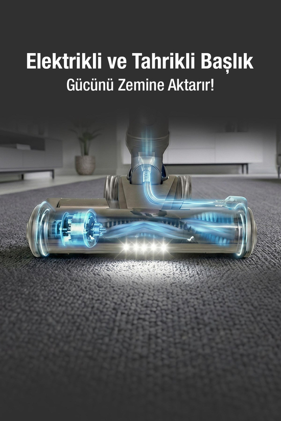 Fantom P6100 Plus Elektrikli Dikey Süpürge Siyah