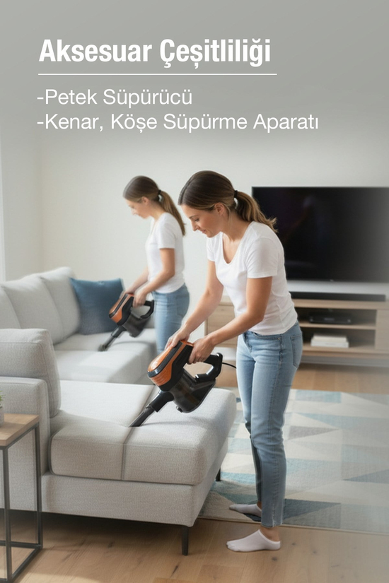Fantom P6100 Plus Elektrikli Dikey Süpürge Siyah