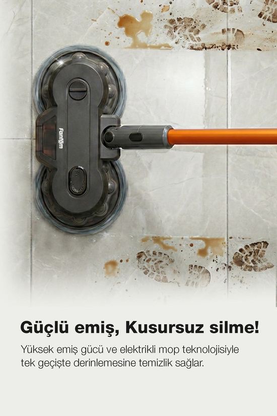 Fantom P6100 Plus Elektrikli Dikey Süpürge Gri