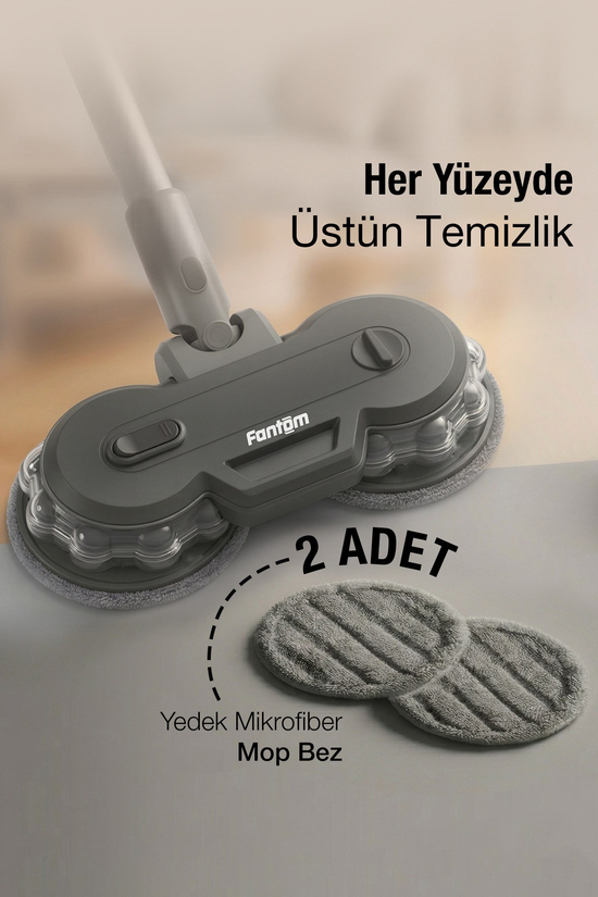 Fantom P6100 Plus Elektrikli Dikey Süpürge Gri