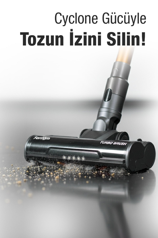 Fantom P6100 Plus Elektrikli Dikey Süpürge Gri