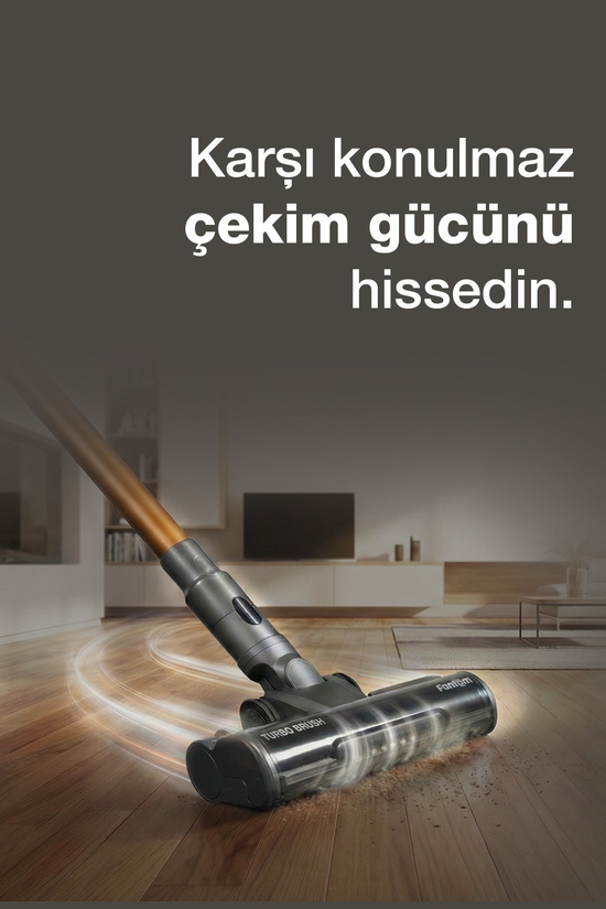 Fantom P6100 Plus Elektrikli Dikey Süpürge Gri
