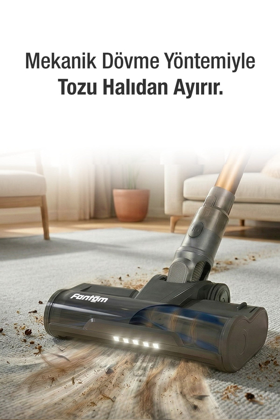 Fantom P6100 Plus Elektrikli Dikey Süpürge Gri