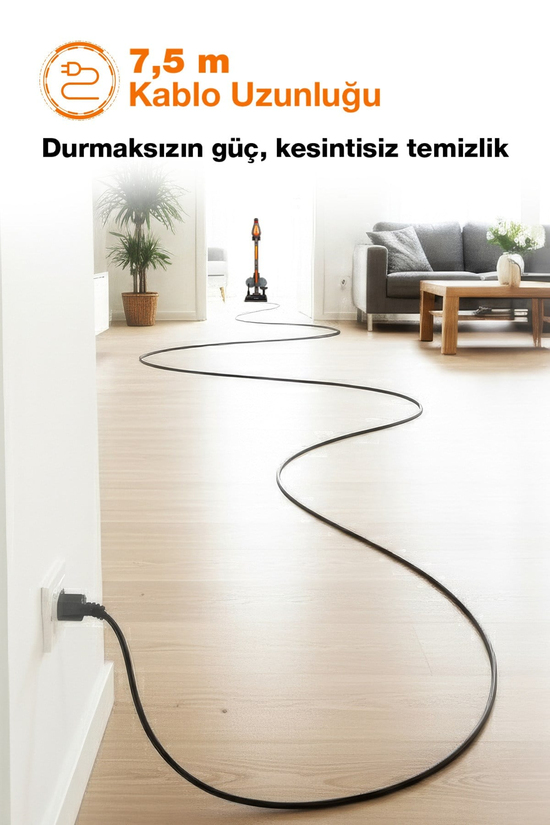 Fantom P6100 Plus Elektrikli Dikey Süpürge Gri
