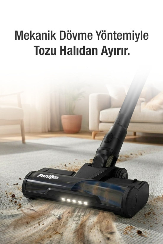 Fantom P6100 Plus Elektrikli Dikey Süpürge Siyah