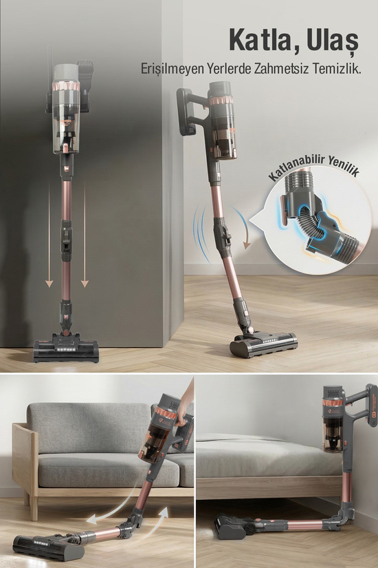 Fantom Quantum P2050 Antrasit Şarjlı Süpürge