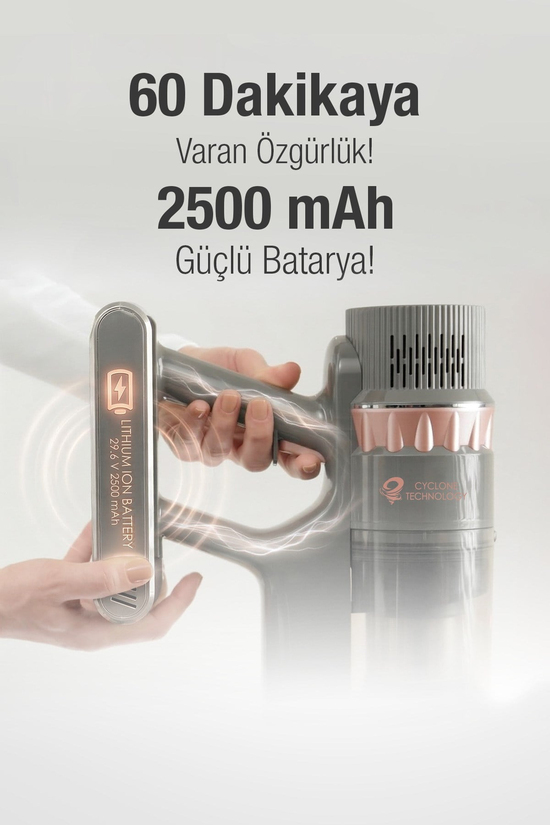 Fantom Quantum P2050 Antrasit Şarjlı Süpürge