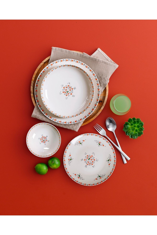 Flow Premium Özel Seri 24 Parça 6 Kişilik Bone Yemek Takımı ( Desen Atmama Garantili )