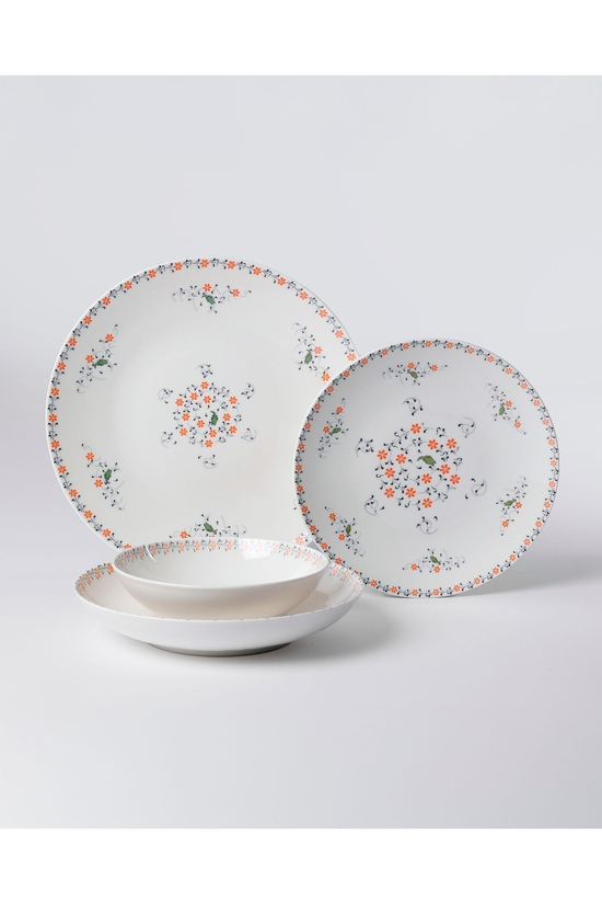 Flow Premium Özel Seri 24 Parça 6 Kişilik Bone Yemek Takımı ( Desen Atmama Garantili )
