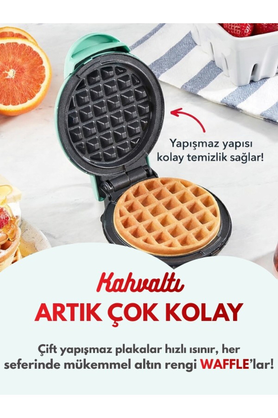 NAVE WP-MK03 WAFFLE MAKİNESİ TURKUAZ