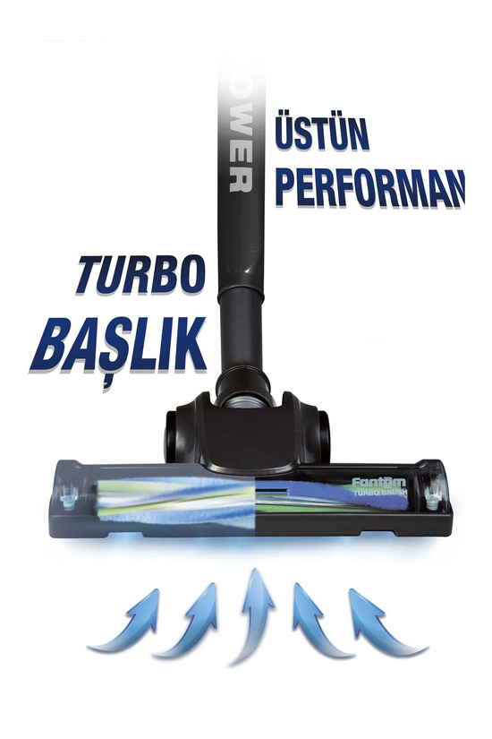 Pratic Aır Power P 1250 Siyah Torbasız Dönebilen Turbo Başlıklı Dikey Süpürge