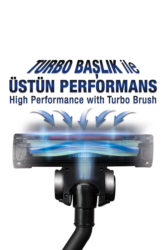 Pratic Aır Power P 1250 Siyah Torbasız Dönebilen Turbo Başlıklı Dikey Süpürge