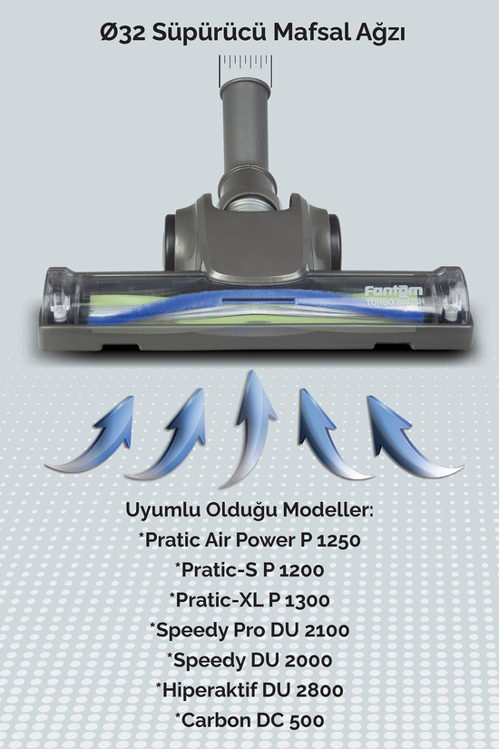 Pratic Aır Power P 1250 Siyah Torbasız Dönebilen Turbo Başlıklı Dikey Süpürge