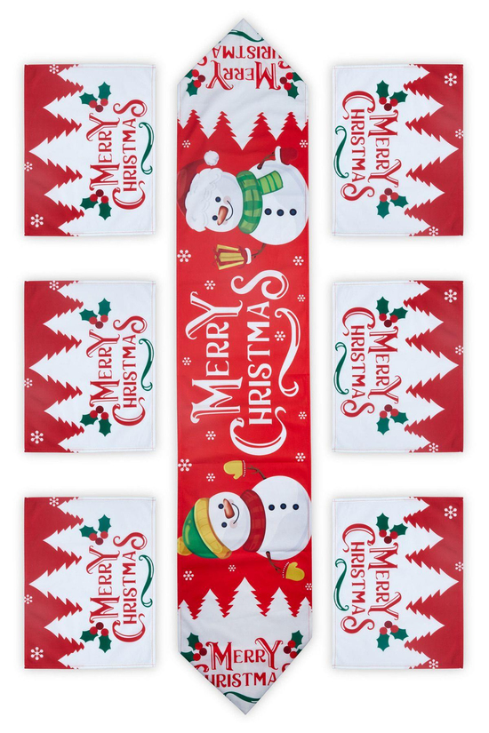 Premium Collection Runner Set 6+1 Yılbaşı Sofra Dekorasyon