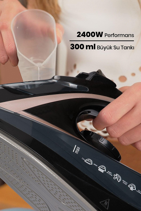 Pressjet 2400 Watt Seramik Tabanlı 170 gr Etkili Şok Buharlı Ütü