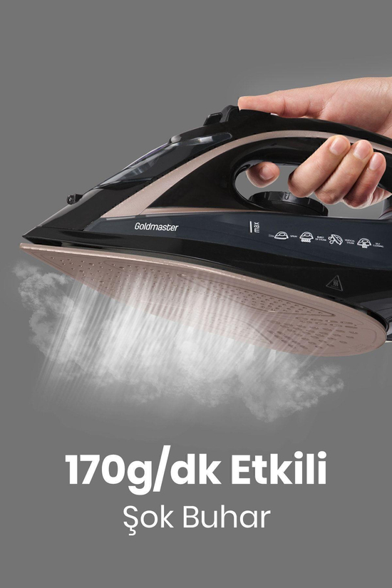 Pressjet 2400 Watt Seramik Tabanlı 170 gr Etkili Şok Buharlı Ütü