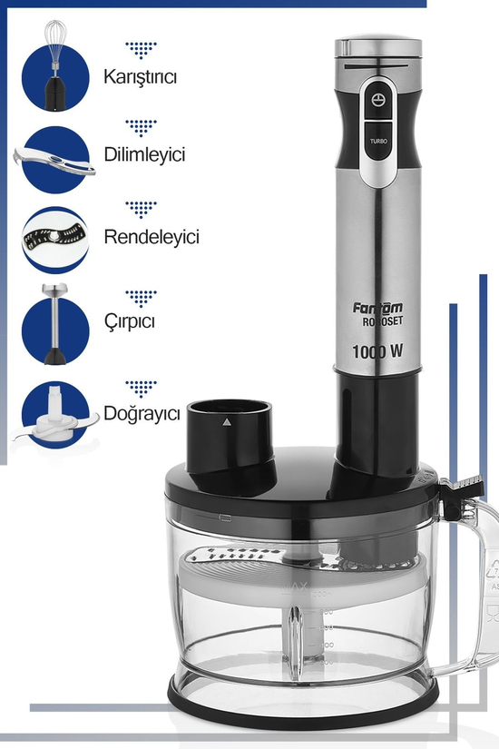 Roboset Bl 1000 Mutfak Robotu Blender Set Smoothie Blender Patates Püre Aparatı