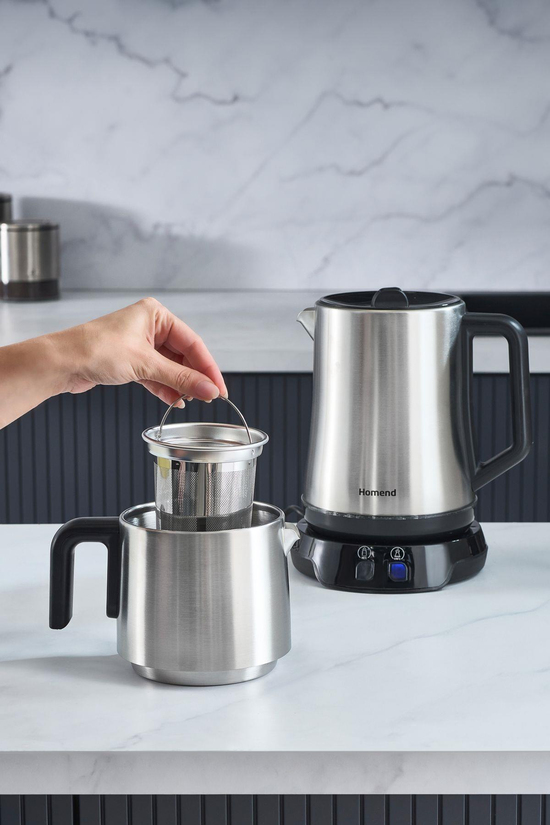 Royaltea Elegant 1775h Konuşan Çay Makinesi Inox Siyah