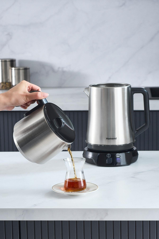 Royaltea Elegant 1775h Konuşan Çay Makinesi Inox Siyah