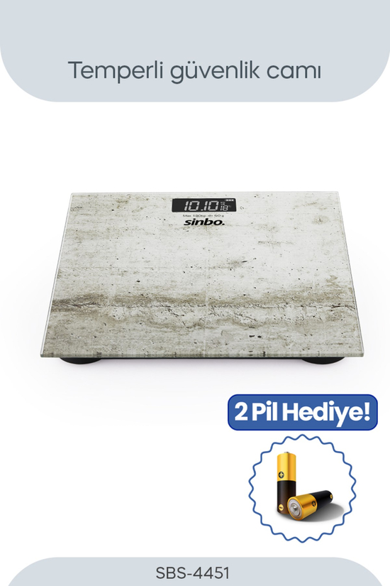 Sinbo SBS-4451 Banyo Baskül (BEYAZ)