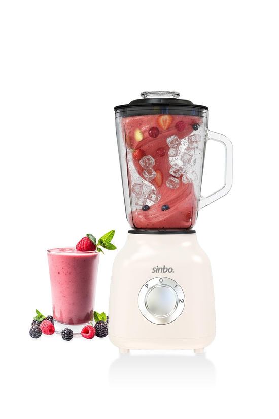 Sinbo SHB-7516 Turbo Blender - Smoothie Blender - 1.5 Litre Cam Hazne-Krem