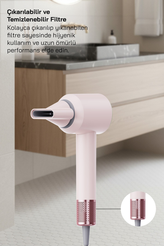 Sinbo SHD-1740 BLDC Saç Kurutma Makinesi Pembe – 3 Hız, 4 Isı Ayarı, İyon Teknolojisi