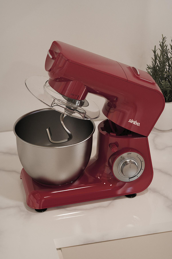 Sinbo SMX-2775 Çok Amaçlı 3ın1 Mutfak Şefi Hamur Yoğurma Kıyma Makinesi Sürahi Blender 1500w Kırmızı