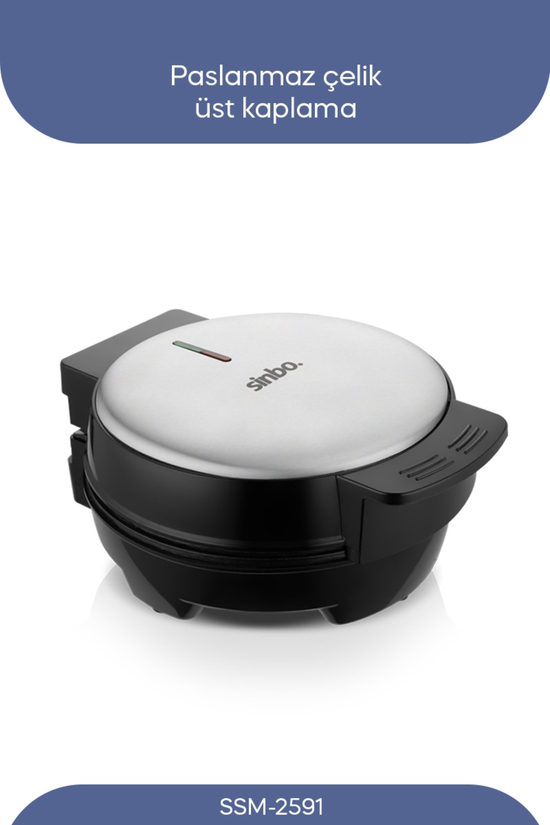 Sinbo Ssm-2591 Belçika Waffle Makinesi, Yapışmaz Kaplama 1000 Watt