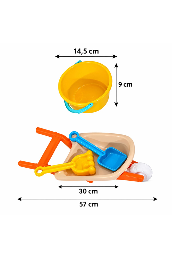 Toys El Arabası Aksesuarlı Plaj Kum Kovası Oyun Seti