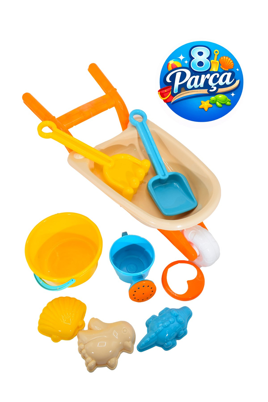 Toys El Arabası Aksesuarlı Plaj Kum Kovası Oyun Seti