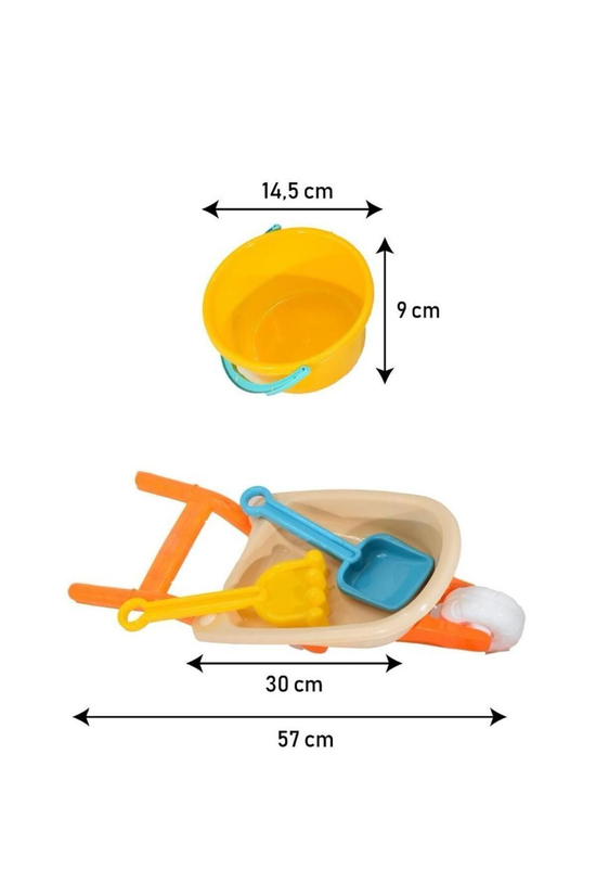 Toys Orta Boy El Arabası Kovalı Suluklu Deniz Plaj Seti