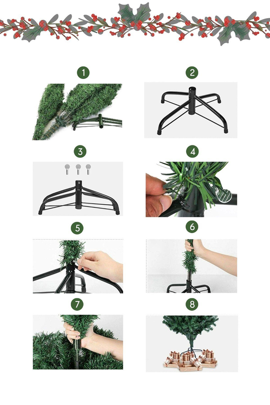 Ultra Premium Luxury Series 210 Cm Yoğun Dallı Demir Ayaklı 950 Dal