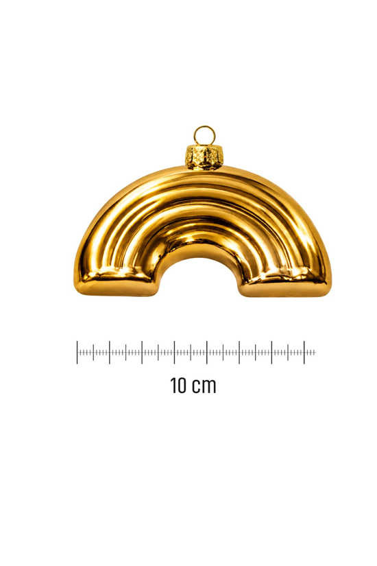 Waldern 3lü 10 cm Gökkuşağı Çam Ağacı Süsü Gold